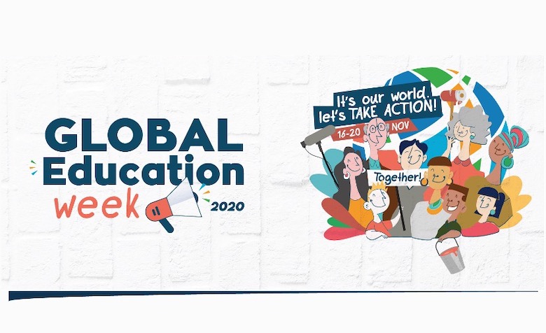 Grafik mit Aufschrift: Global Education week 2020